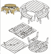 Hoe je een ronde picknicktafel moet maken.