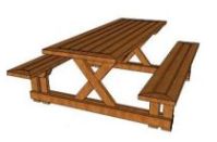 Picknicktafel van hout zelf maken met een handige stap voor stap handleiding.