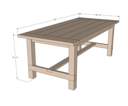 Doe het zelf bouwtekening voor tafels van een pallet.