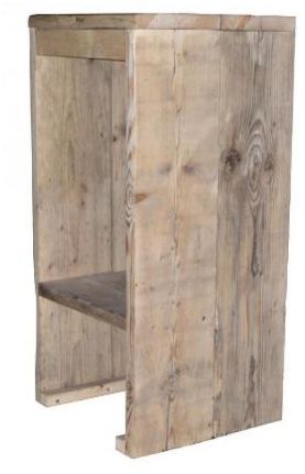 Maak zelf deze eenvoudige barkruk van oud steigerhout of nieuwe steigerplanken uit de bouwmarkt.